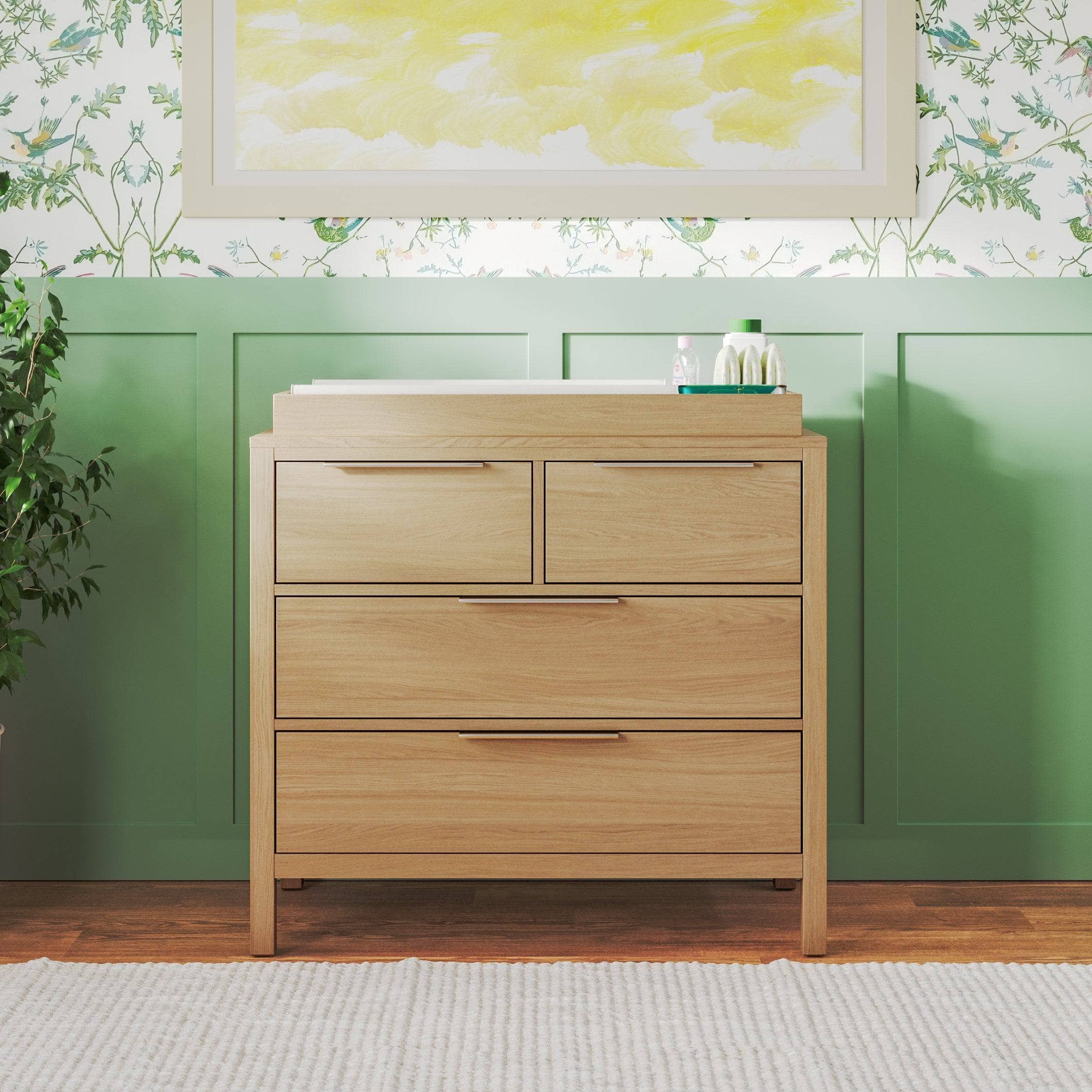 The Newport Small Dresser for Nursery: Natural & White