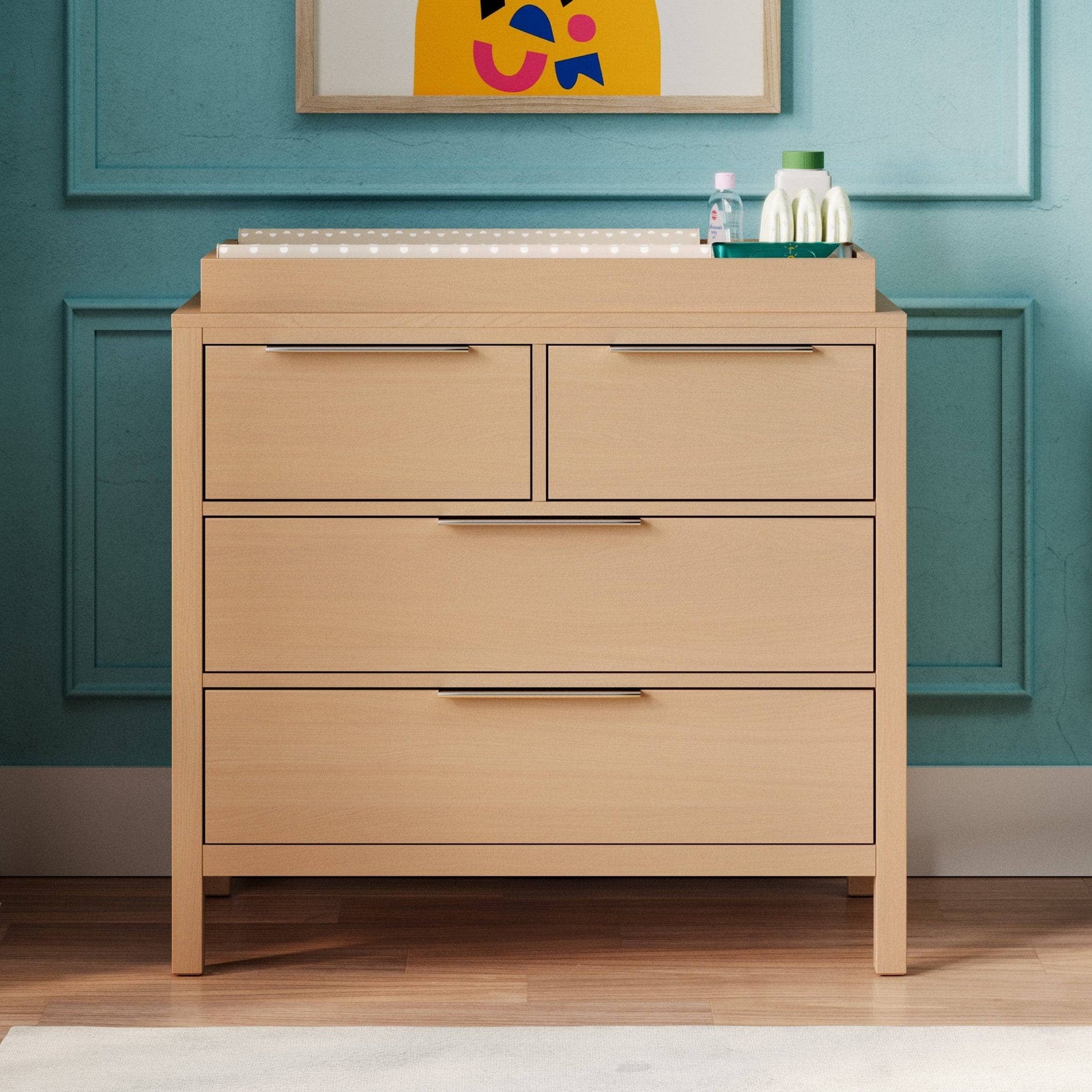 The Newport Small Dresser for Nursery: Natural & White