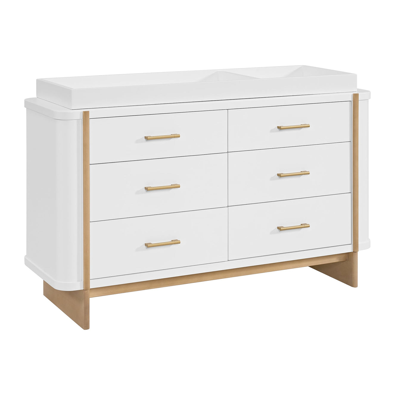 modern white nursery dresser Nurture& The Milan Large Dresser in Natural