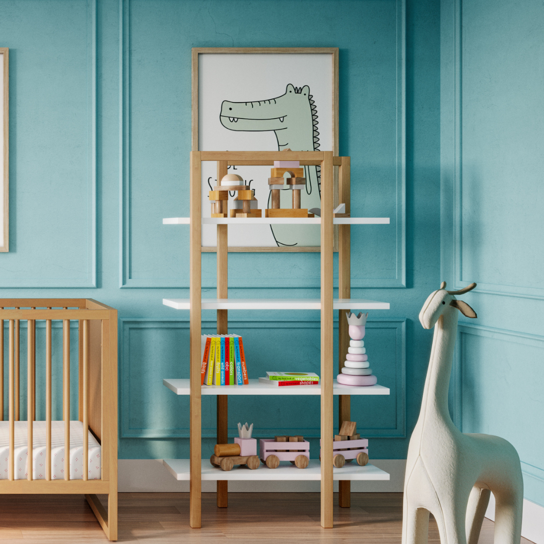 Nursery Bookshelf Safe and Sustainable Wood