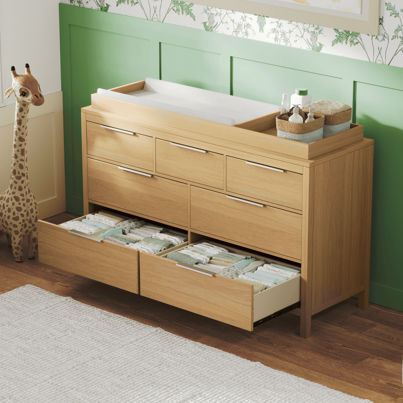 The Newport Dresser for Nursery | Natural & White - Nurture& The Newport Dresser for Nursery | Natural & White - Nurture&
