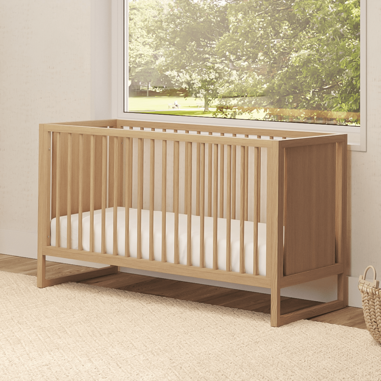 Nursery Baby Crib Natural Wood Baby Trend Nursery Center Nursery